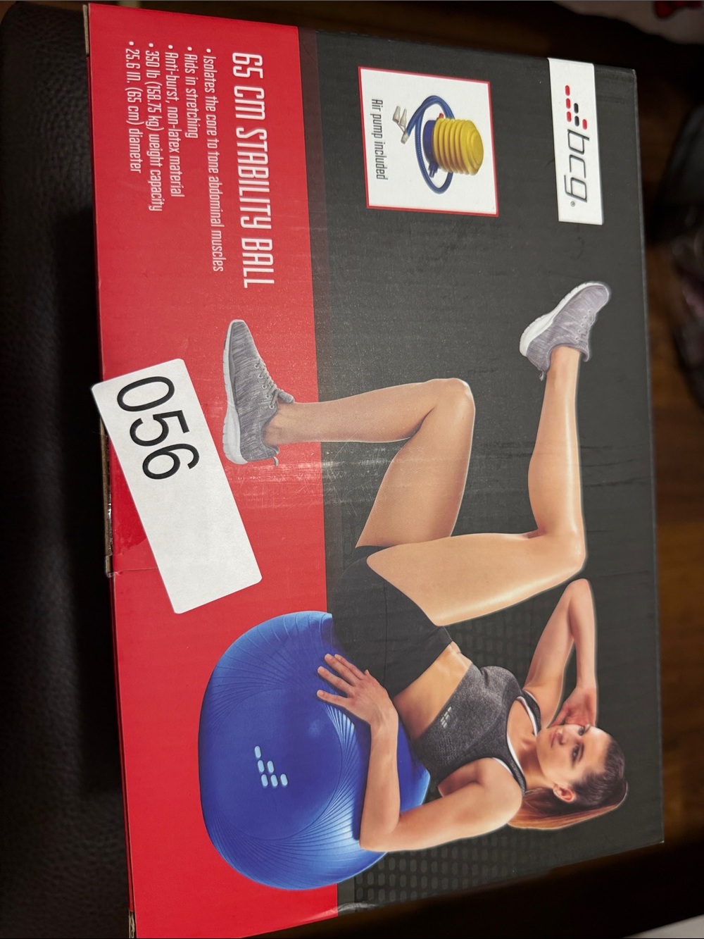 bcg Blue Exercise Stability Ball with Pump